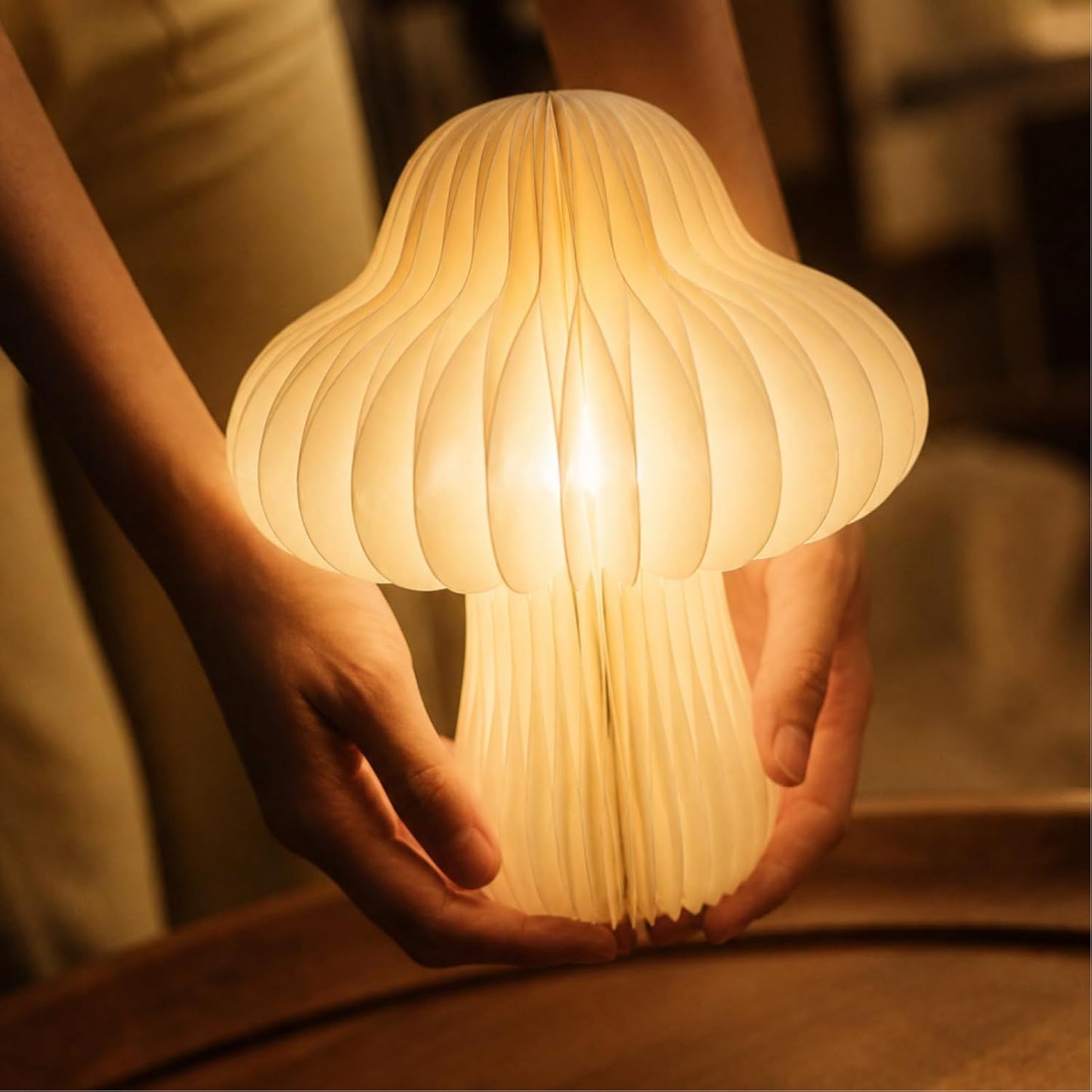 Mushroom Paper Table Lamp