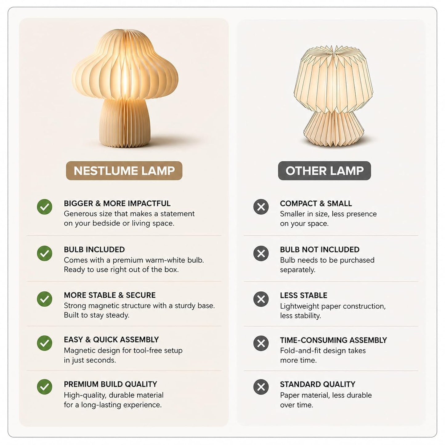 Mushroom Paper Table Lamp