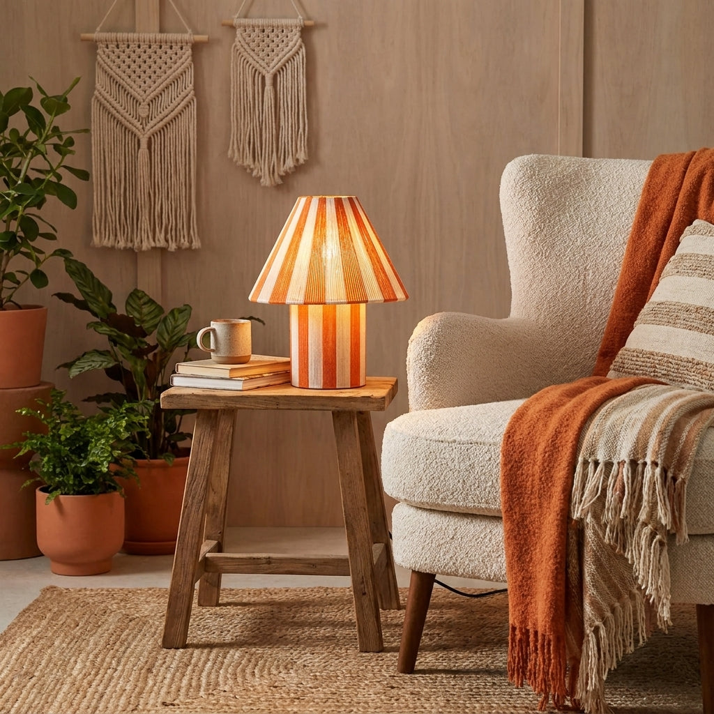 Woven Stripe Table Lamp